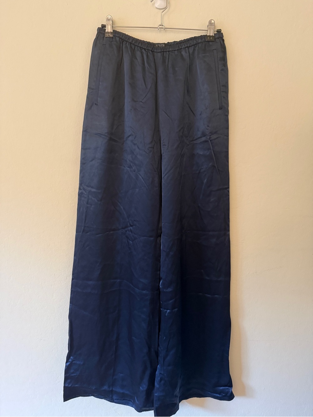 NWT JCrew Tall Cosmo pant in luster charmeuse - Navy - Small Tall - CN716 - Picture 6 of 14